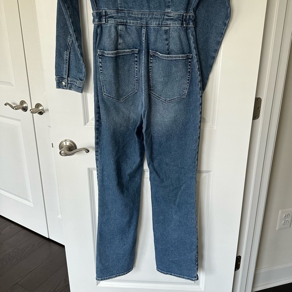 Good American Long Sleeve Denim Jean Jumpsuit - Picture 8 of 14